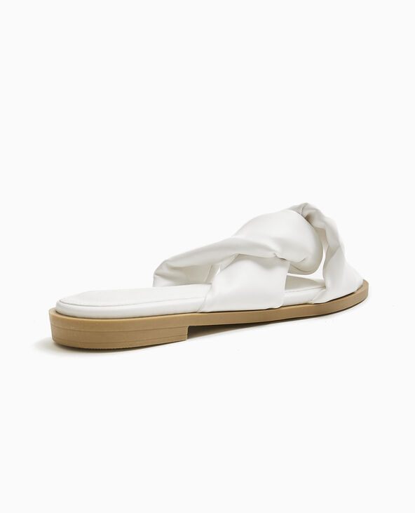 Mules plates avec brides entremêlées blanc - Pimkie