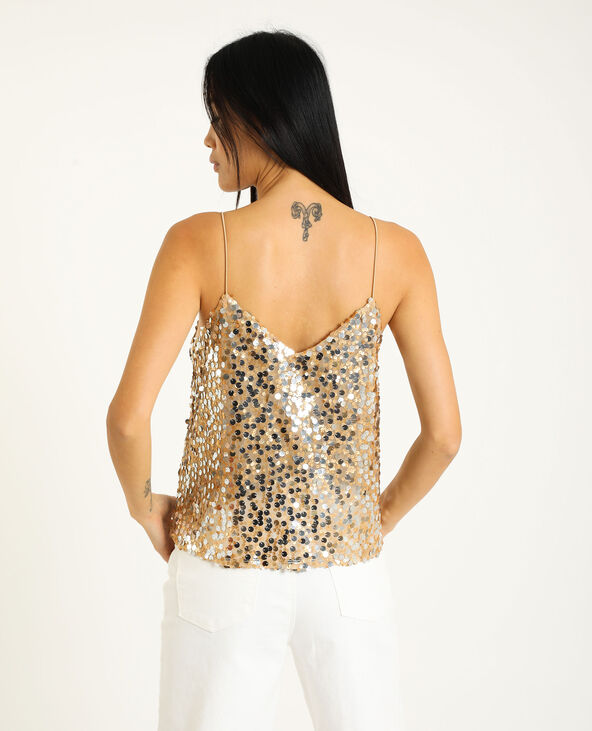 Debardeur sequin 2025 doré