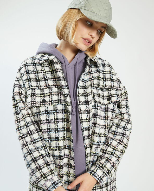 Surchemise à carreaux effet tweed jaune - Pimkie