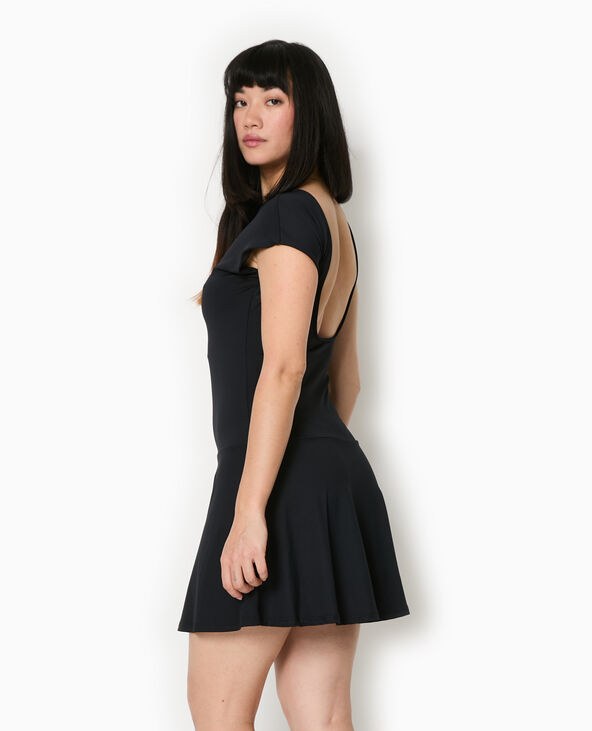 Robe patineuse avec dos nu noir - Pimkie