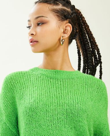 Pull manches courtes vert - Pimkie