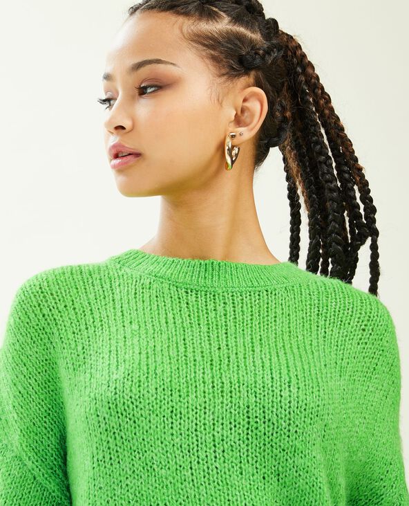 Pull manches courtes vert - Pimkie