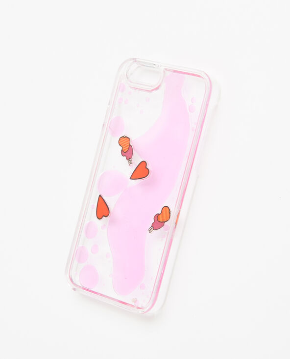 Coque coeurs compatible iPhone 6/6S rose fuchsia - Pimkie