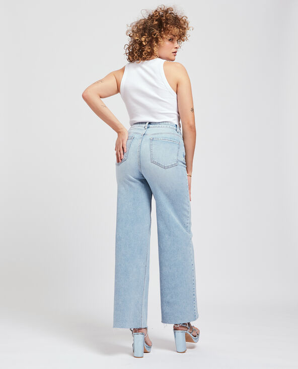 Jean large effet délavé bleu - Pimkie