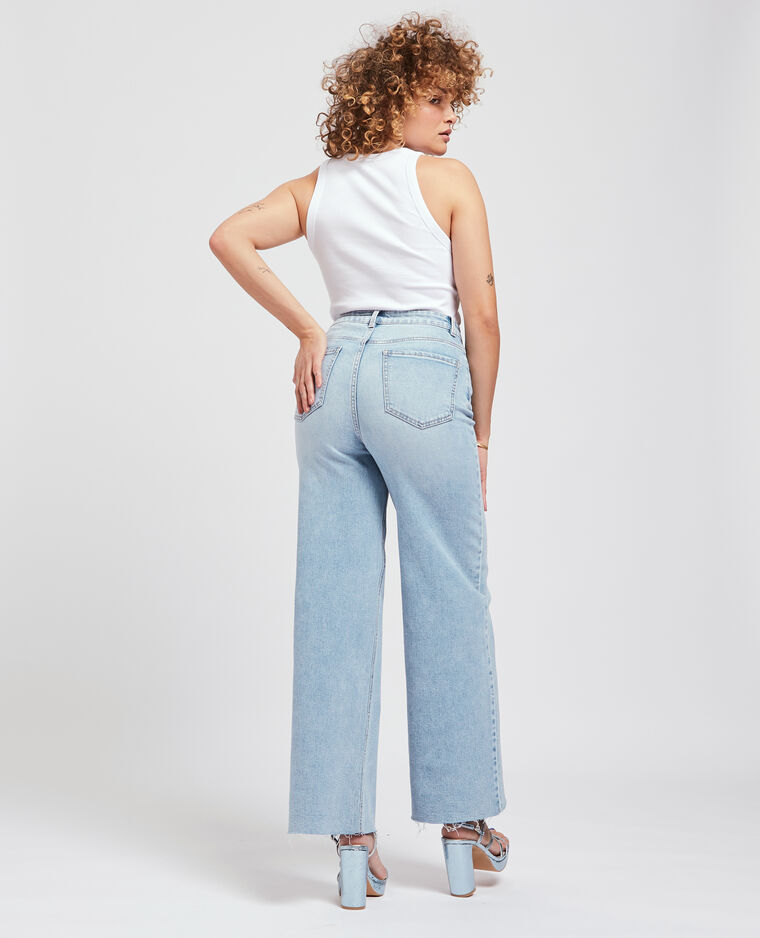 Jean large effet délavé bleu - Pimkie