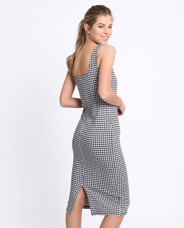 Robe à carreaux noir - Pimkie