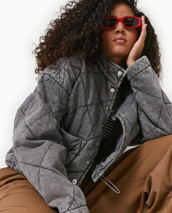 Veste matelassee en jean delave acid wash Pimkie