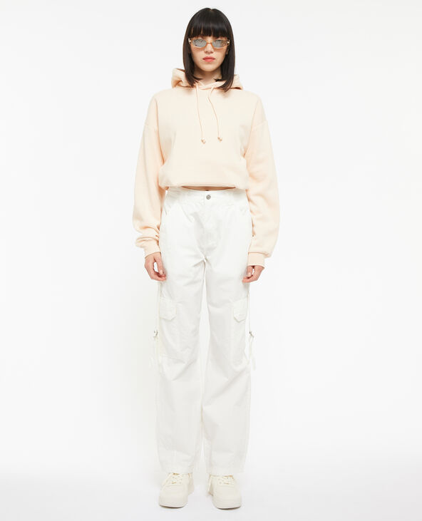 Pantalon cargo en toile légère blanc - Pimkie