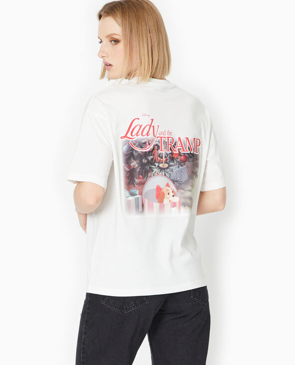 T-shirt oversize LADY AND THE TRAMP blanc - Pimkie