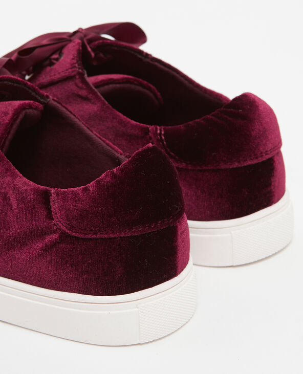 Baskets à lacets satinés violet - Pimkie