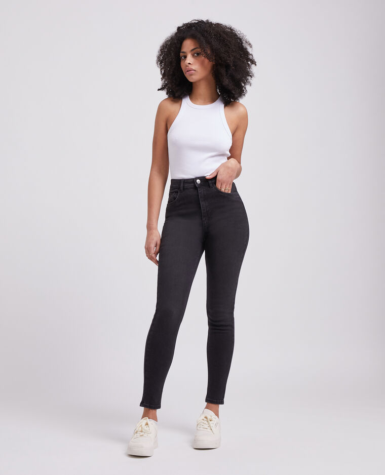 Jean skinny taille haute noir - Pimkie
