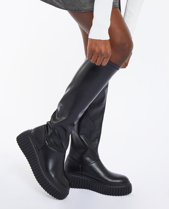 Bottes noires compensées top