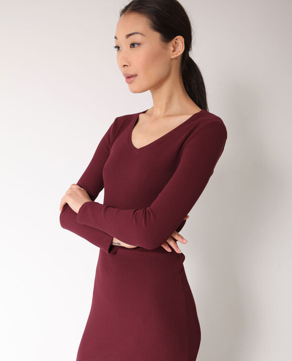 Robe moulante bordeau top