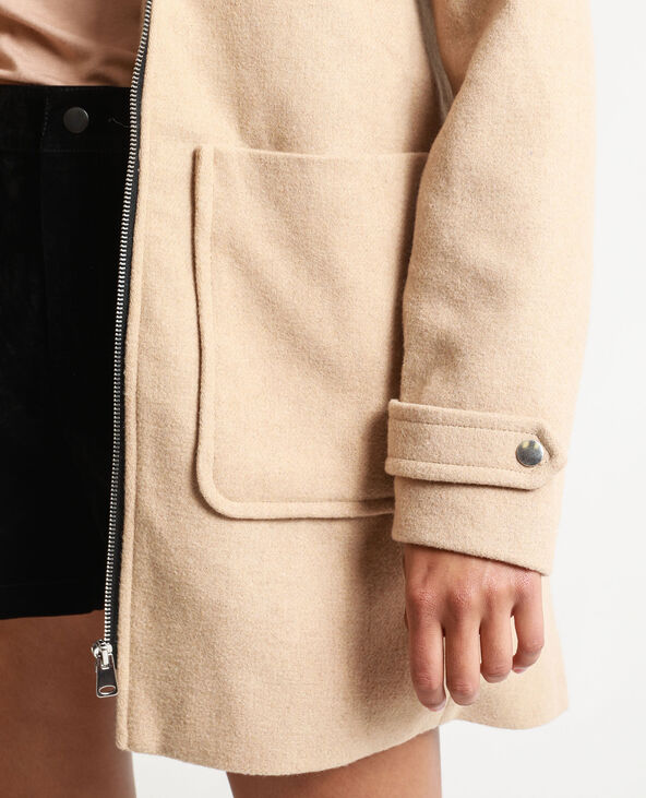 Manteau à capuche camel - Pimkie