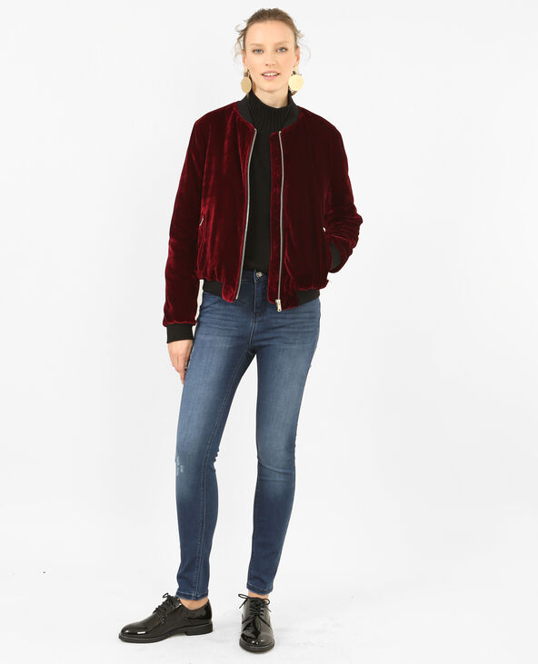 Bomber effet velours violet - Pimkie