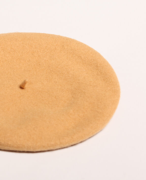 Beret en laine beige - Pimkie