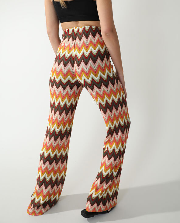 Pantalon en crochet chevrons rouge - Pimkie
