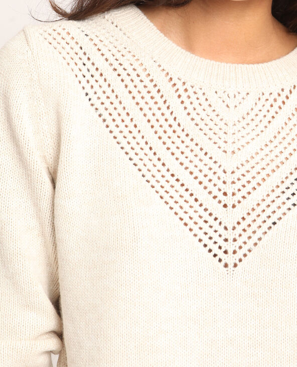 Pull ajouré beige - Pimkie