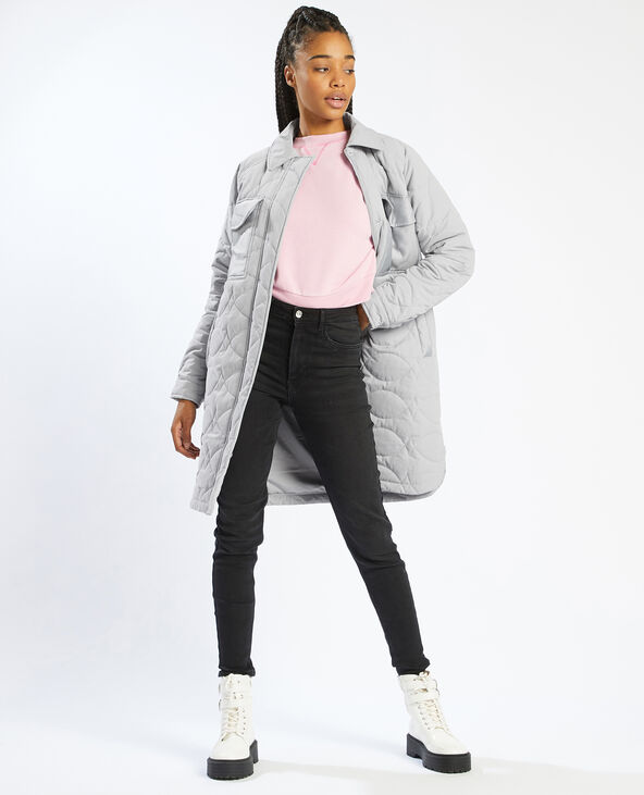 Manteau oversize matelassé bleu turquoise - Pimkie