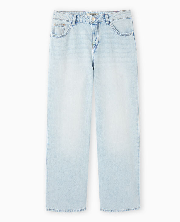 Jean wide taille basse bleu clair - Pimkie