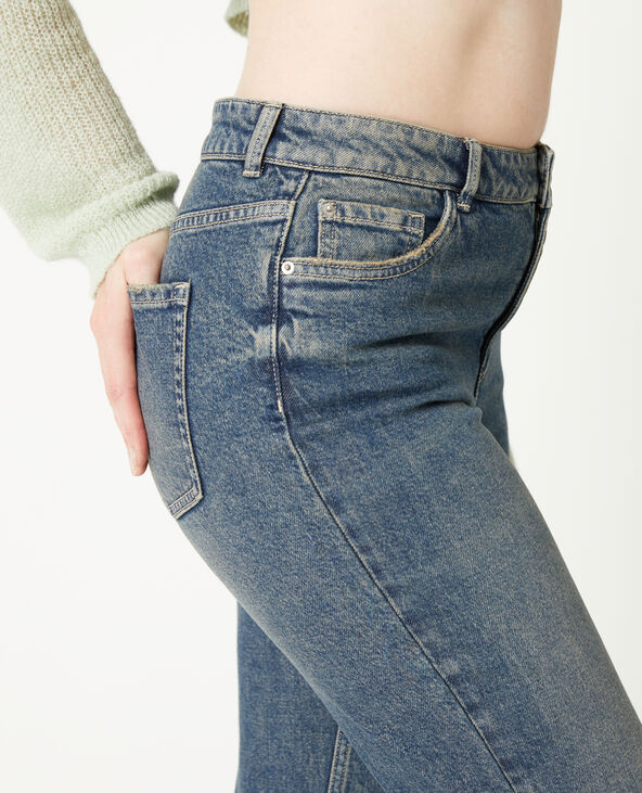 Jean droit taille regular avec bas effilochés vert kaki - Pimkie
