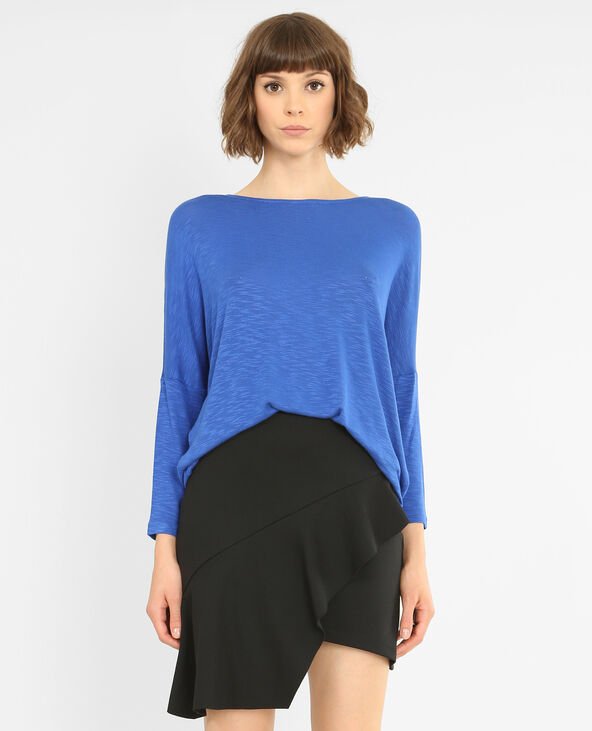 T-shirt à manches chauve-souris bleu marine - Pimkie