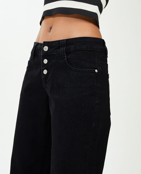 Jean straight taille basse noir - Pimkie