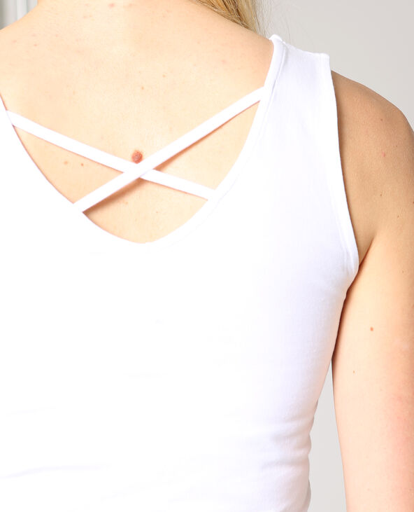 Crop top à message blanc - Pimkie