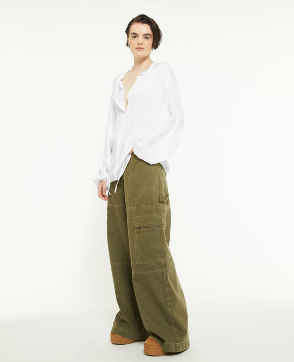 Blouse oversize avec lien à nouer blanc - Pimkie