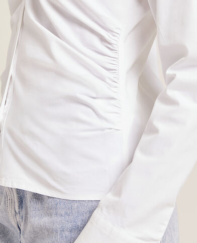 Chemise cintrée col V blanc - Pimkie