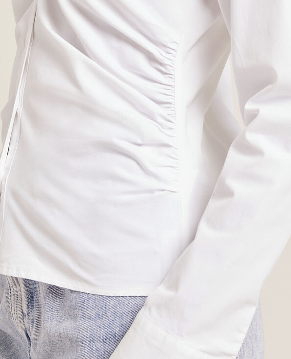 Chemise cintrée col V blanc - Pimkie