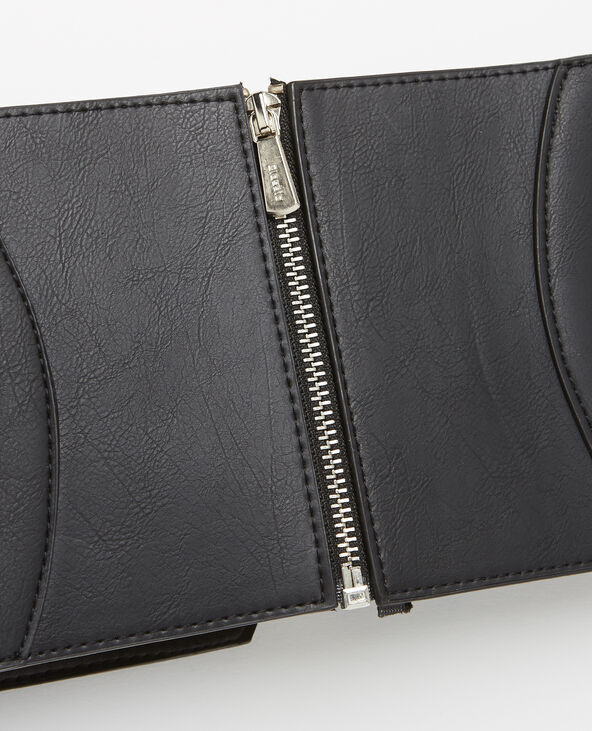Ceinture corset en simili cuir noir - Pimkie