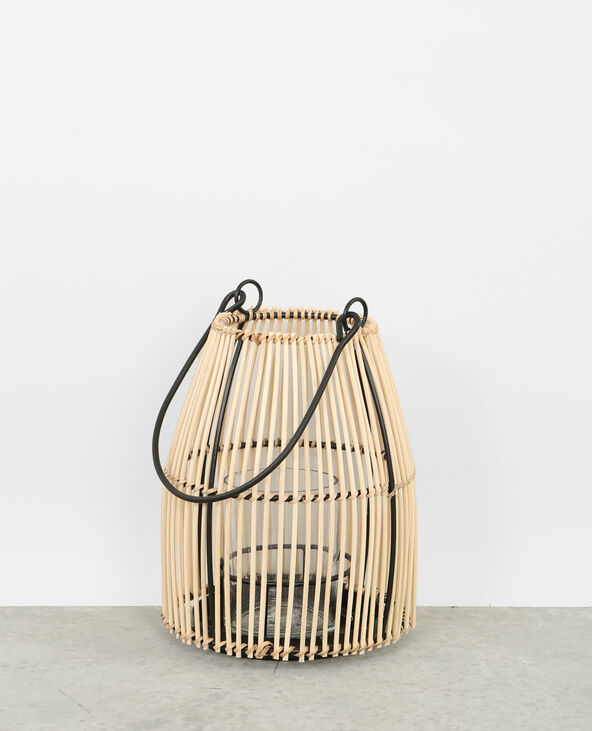 Photophore en bambou beige - Pimkie