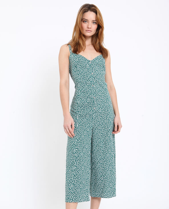Combi-pantalon à fleurs blanc - Pimkie