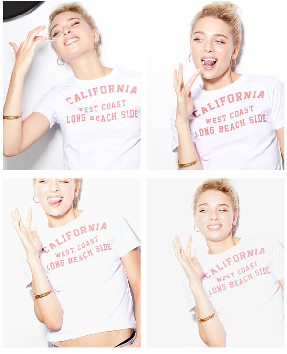 T-shirt avec print devant blanc - Pimkie