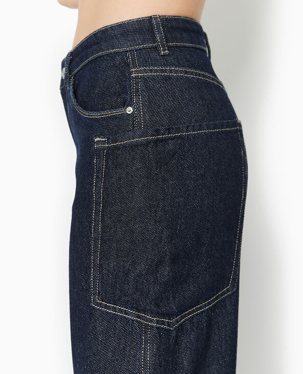 Jean wide avec poches côtés taille regular bleu - Pimkie