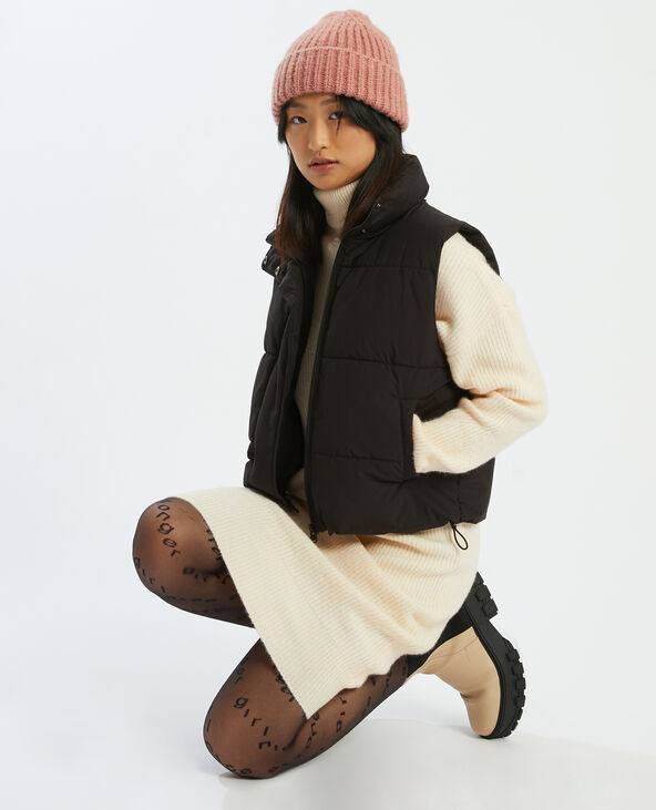 Robe-pull à col roulé noir - Pimkie