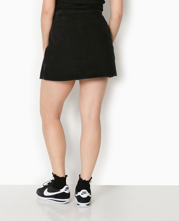 Jupe-short en jean noir - Pimkie