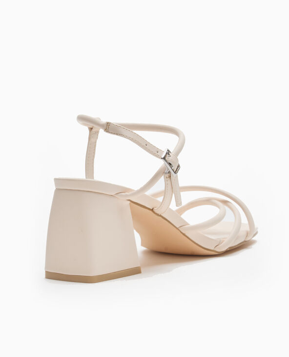Sandales à talons avec brides blanc - Pimkie