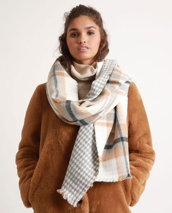 Echarpe réversible beige - Pimkie