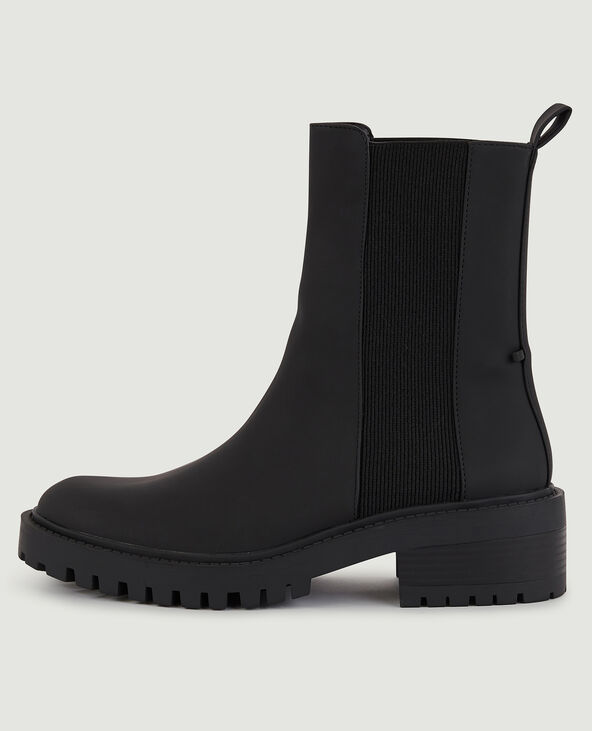 Bottines Chelsea à chaînettes amovibles noir - Pimkie