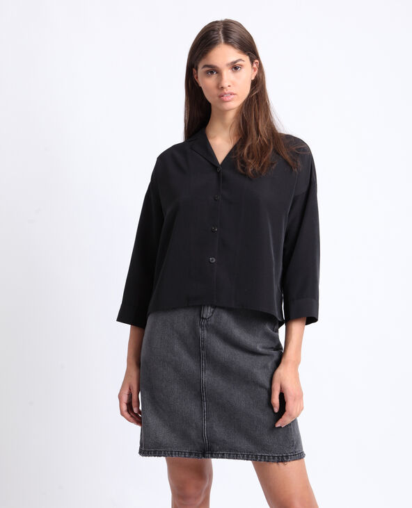 Chemise courte noir - Pimkie
