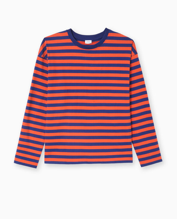 Marinière oversize manches longues bleu marine - Pimkie