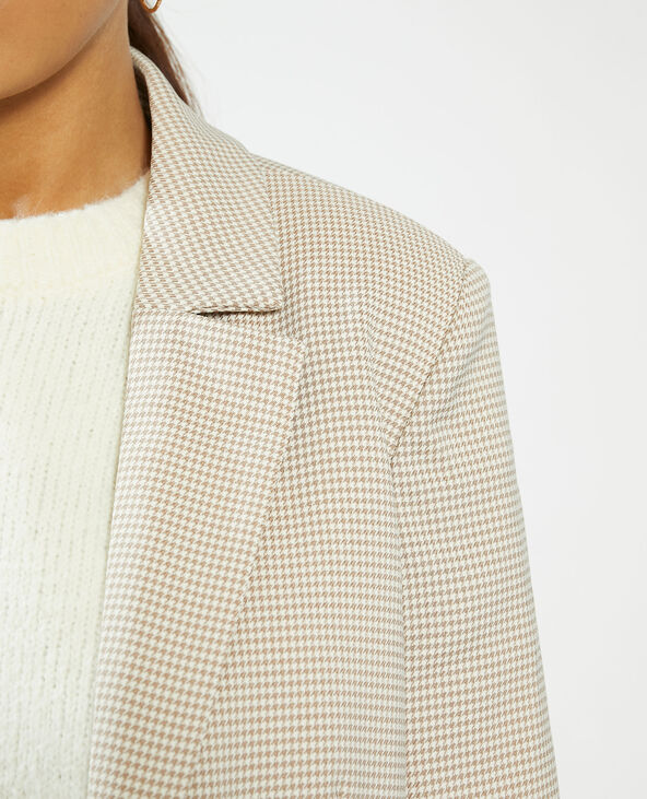 Veste city motifs pied de poule Pimkie