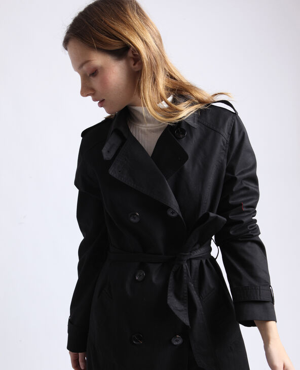 Trench à ceinture noir - Pimkie