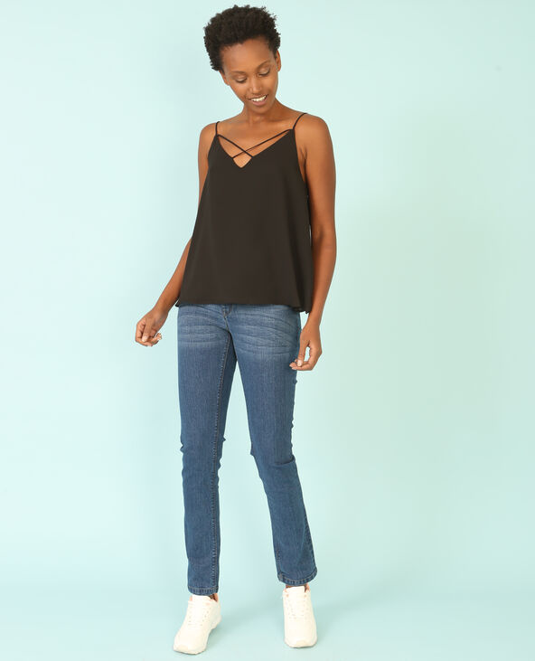 Top fluide croisé noir - Pimkie
