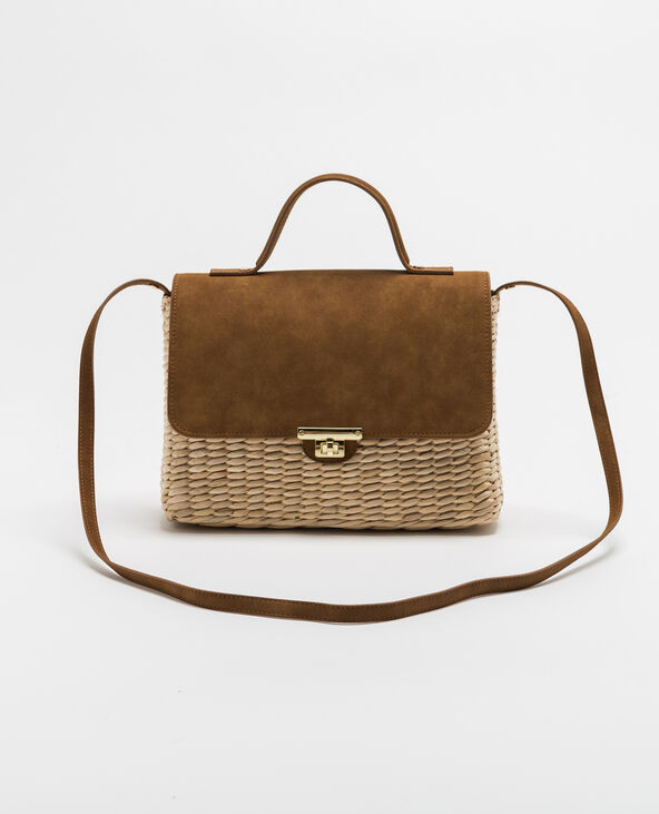 Sac cartable en paille Pimkie
