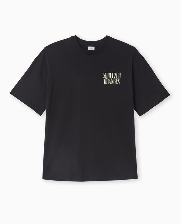 T-shirt oversize avec print poitrine et dos noir - Pimkie