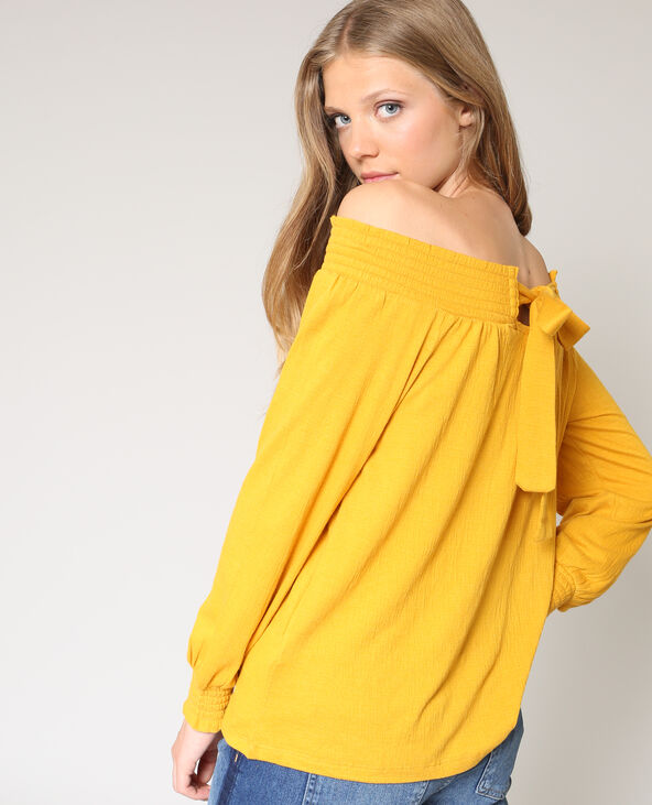 Blouse smockée orange - Pimkie