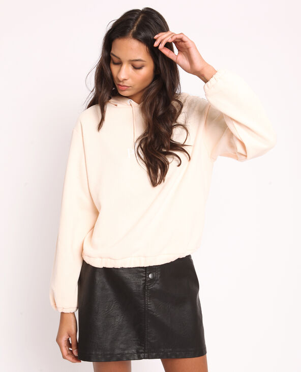 Sweat à capuche vieux rose - Pimkie